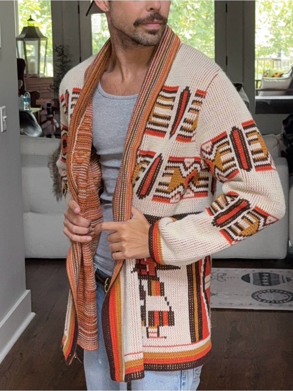 Vintage Lane Bryant Southwestern Cardigan 🤎